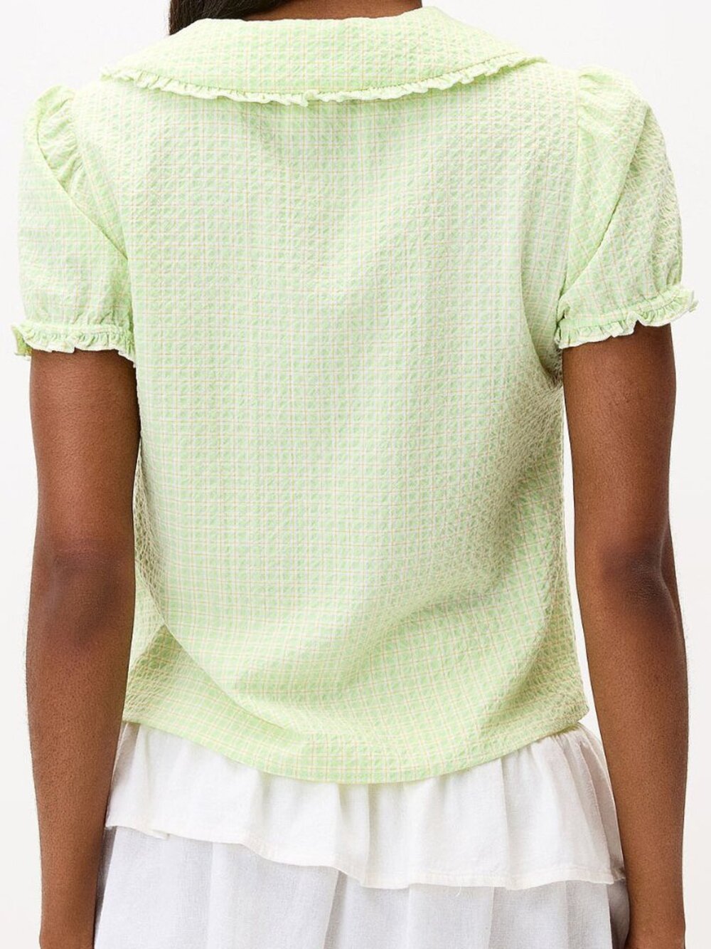 NWT Puff-sleeve Peter Pan collar blouse - Picture 2 of 2